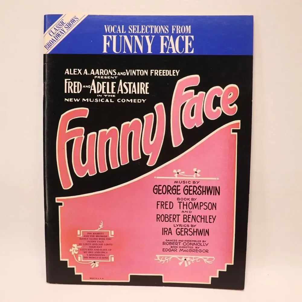 Funny Face Vocal Selections Songbook Sheet Music Score 1927 Astaire Rogers